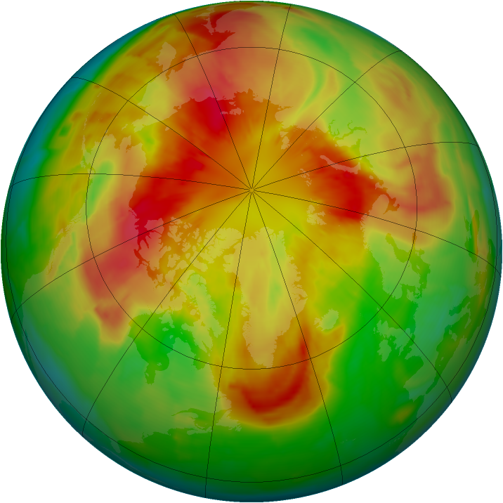Arctic ozone map for 14 March 2012